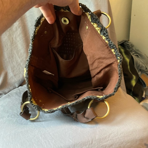 ☀️ 100 % Paper Boho Bag 13.5” X 13.5” - Picture 4 of 5